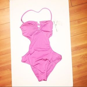 Bandeau Monokini-Pink One Piece Swim  NWT Sz SM